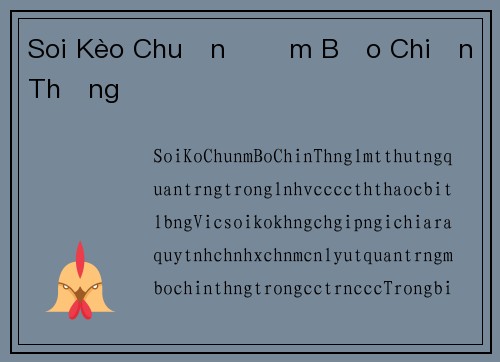 Soi Kèo Chuẩn Đảm Bảo Chiến Thắng