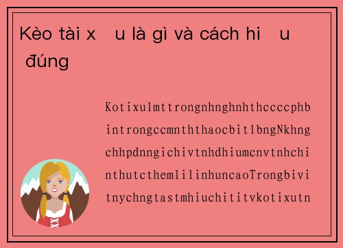 Kèo tài xỉu là gì và cách hiểu đúng