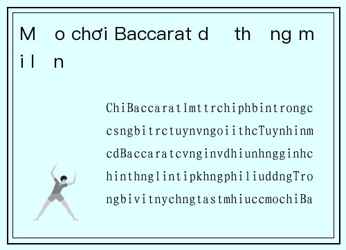 Mẹo chơi Baccarat dễ thắng mỗi lần