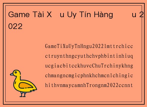 Game Tài Xỉu Uy Tín Hàng Đầu 2022