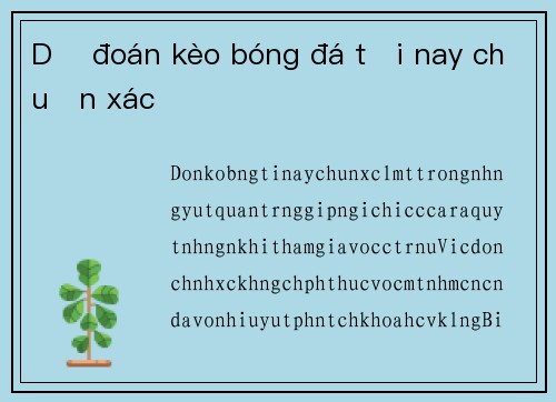 Dự đoán kèo bóng đá tối nay chuẩn xác
