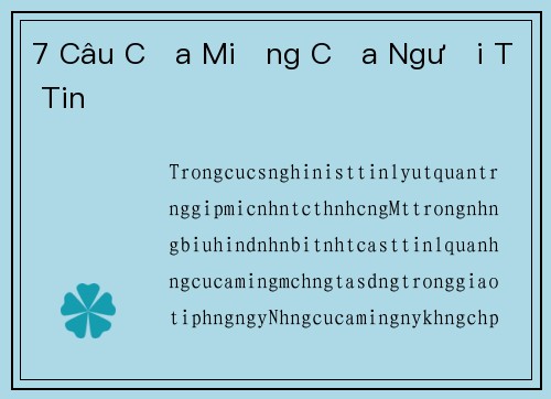 7 Câu Cửa Miệng Của Người Tự Tin